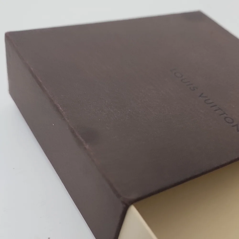 Louis Vuitton Box Compact Wallet Dark Brown Pull Open/Close 6. x 5 x 2 inches